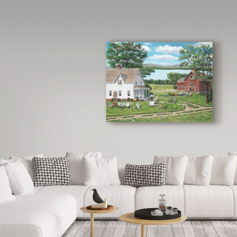 « summer souvenirs grange », reproduction de photo sur toile tendue, H 14 po x l 19 po x P 2 po