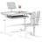Qaba Kids Desk And Chair Set, Height Adjustable Kids Study Table And Chair Set With Tilt Desktop, Large Writing Board, Storage Drawer, Book Stand For 3-12 Years-31617342