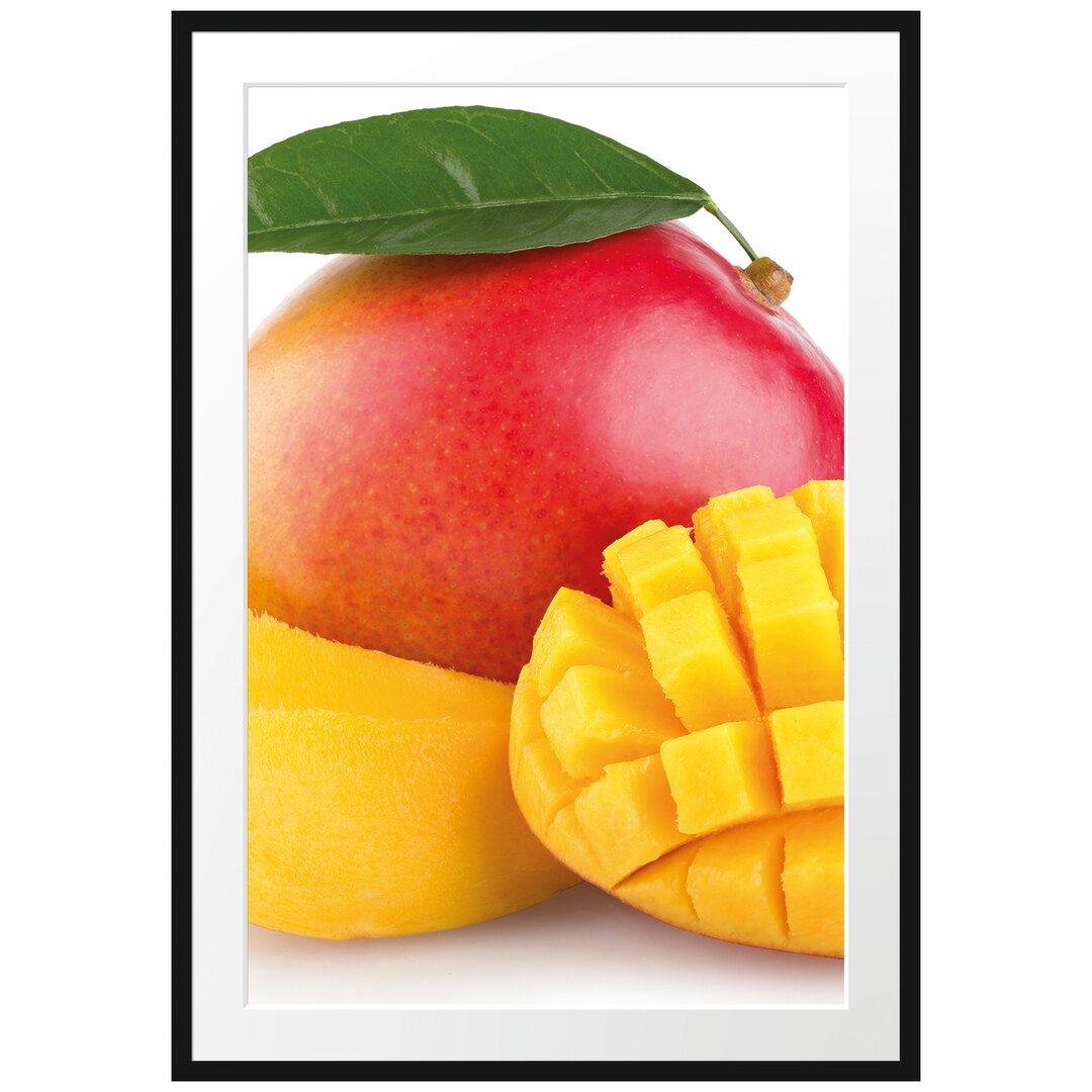 Gerahmtes Poster Aufgeschnittene Mango