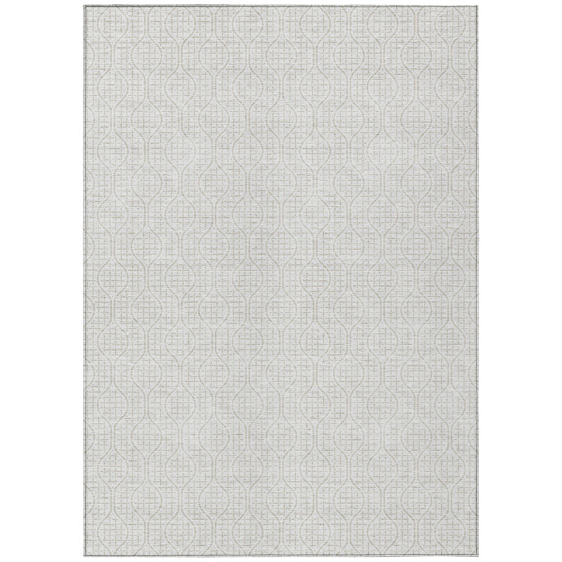 Machine Washable Indoor/Outdoor Chantille ACN926 GeometricRug, Navy, 9' x 12'