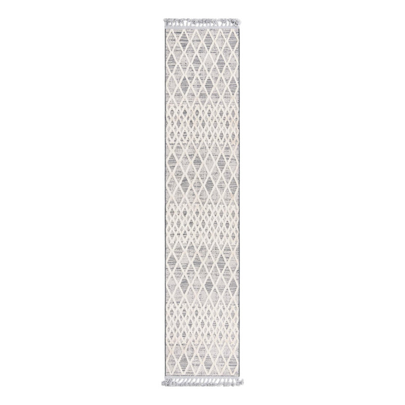 Groton gris / Gray Damion, Runner 2'7" x 12'
