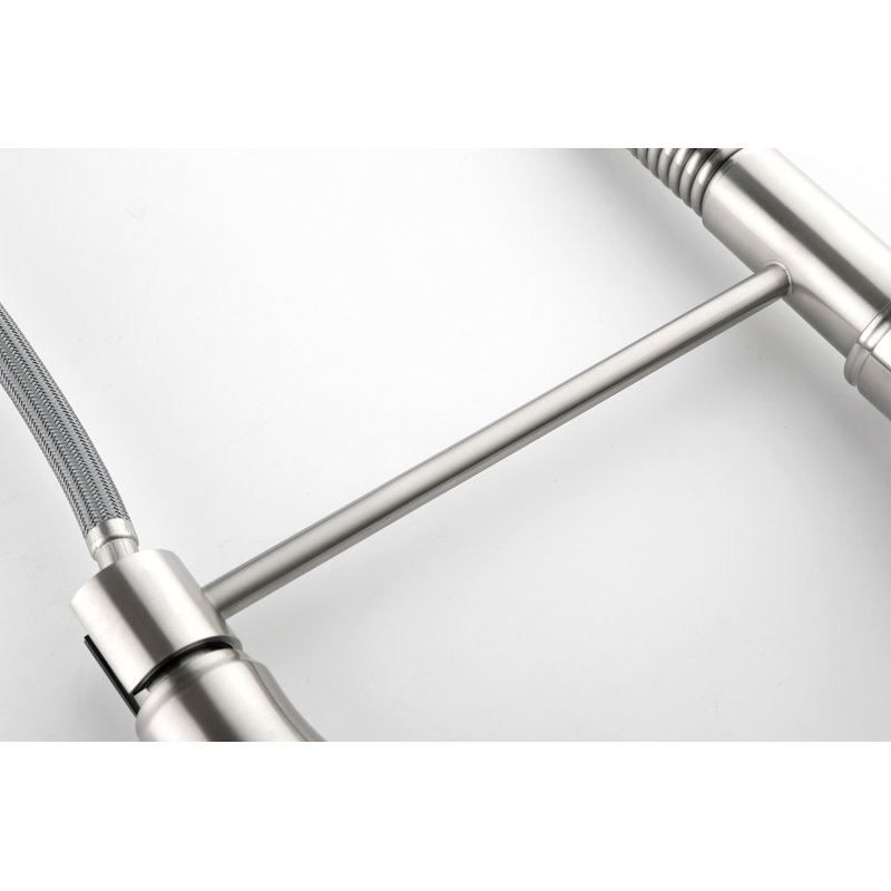 Kitchen Faucets Commercial Single Handle Single Lever Pull Down Sprayer Spring Kitchen Sink Faucet