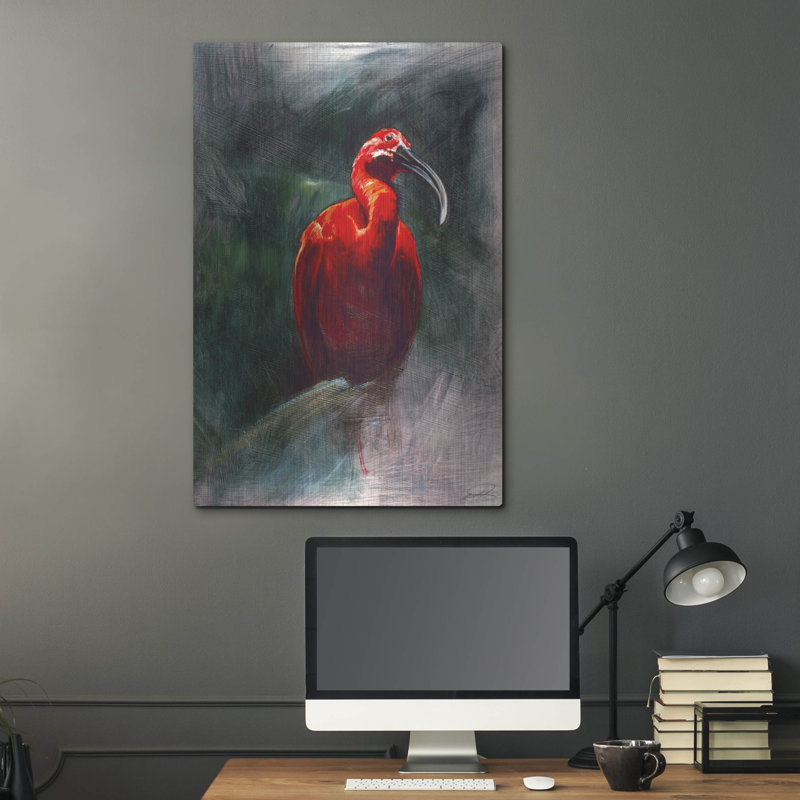 «Scarlet ibis» par Robert Campbell, H 36 po x l 24 po