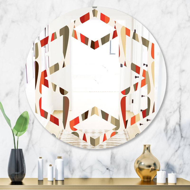 Miroir mural Hexagon Star Abstract Drops IV Eclectic, H 23,6 po x l 23,6 po