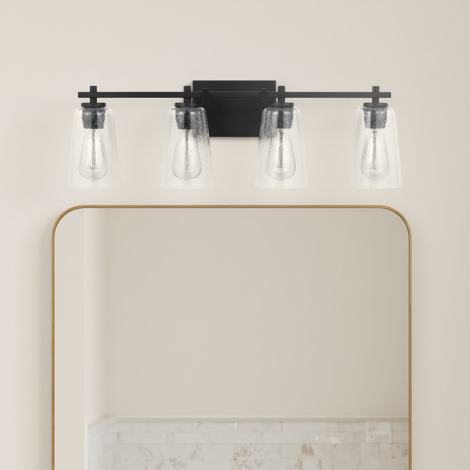 Noland 4-Light Vanity Light, Midnight Black