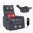 Heat Massage Manual Recliner Chair With Rocker And Swivel In Fabric For Living Room-1068872045