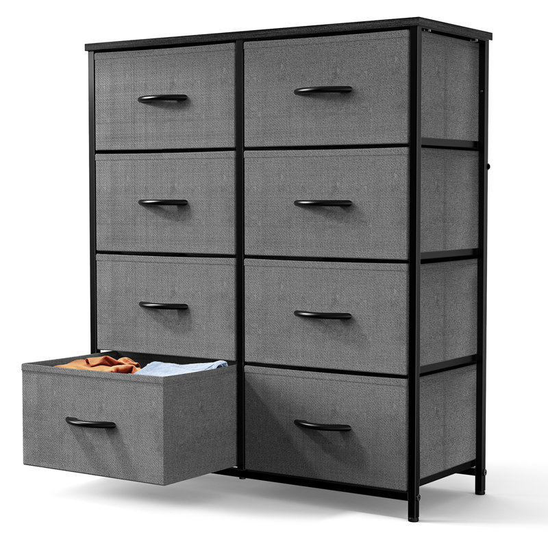 Armoire de rangement haute commode, Gris