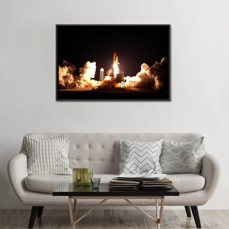 Reproduction de photo sur toile tendue Lenworth, H 18 po x l 26 po x P 1,5 po, Toile avec cadre flottant noir, Pas de tapis