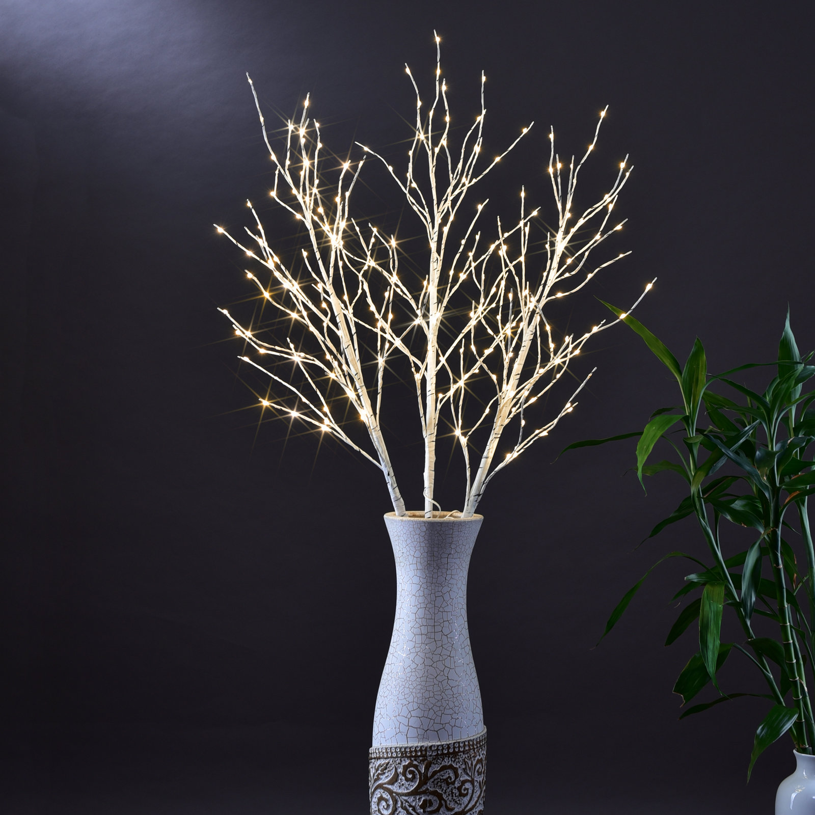 41" Birch Willow Twig Lighted Branches, White