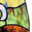 Panneau de vitrail en verre coloré 13 "H Crazy Cat