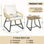 Ensemble bistro pour 2 personnes avec table basse Boho et 2 chaises avec coussins et coussins-110257865
