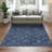 Ullin Floral Navy Sapphire Blue Area Rug-71601378