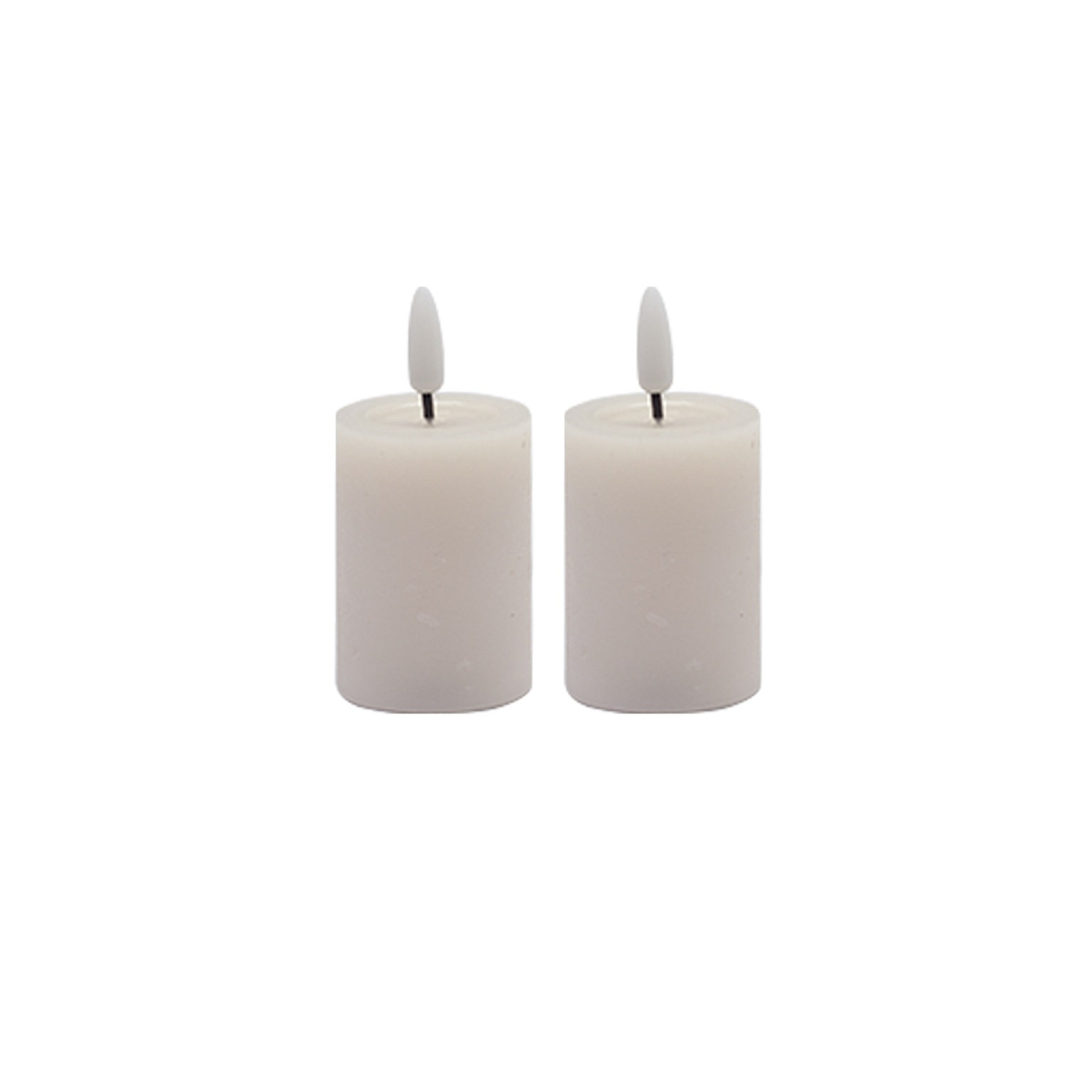 2 Pc Set Flameless Pillar Candle, Pink