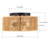 2-light 12in" Ceiling Light with Paper Rattan Shade