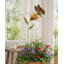 Piquet de jardin 45 po papillon et fleur en métal avec peinture résistante aux intempéries et piquet de sol robuste-92580499