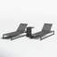 Gallatin 26.5'' Outdoor Aluminum Chaise Lounge Set with Table
