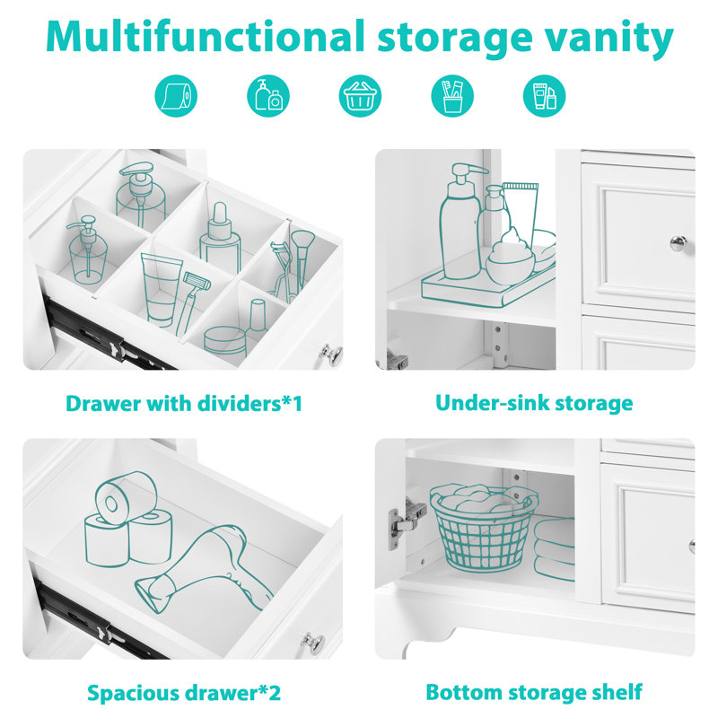Base de meuble-lavabo simple 29,96 po seulement