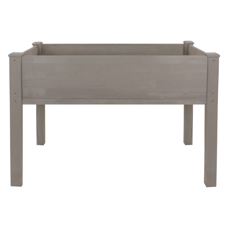 Boîte à fleurs surélevée en bois pour jardin de 4 pi avec doublure, Brun