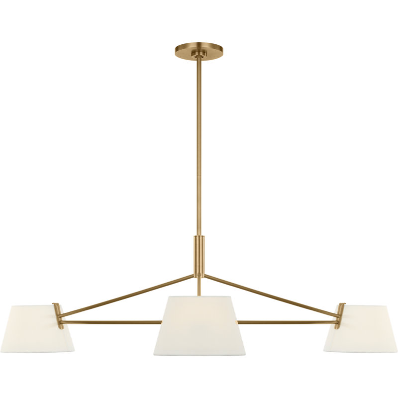 Hale 3 - Light Chandelier, 48, Estate Brass