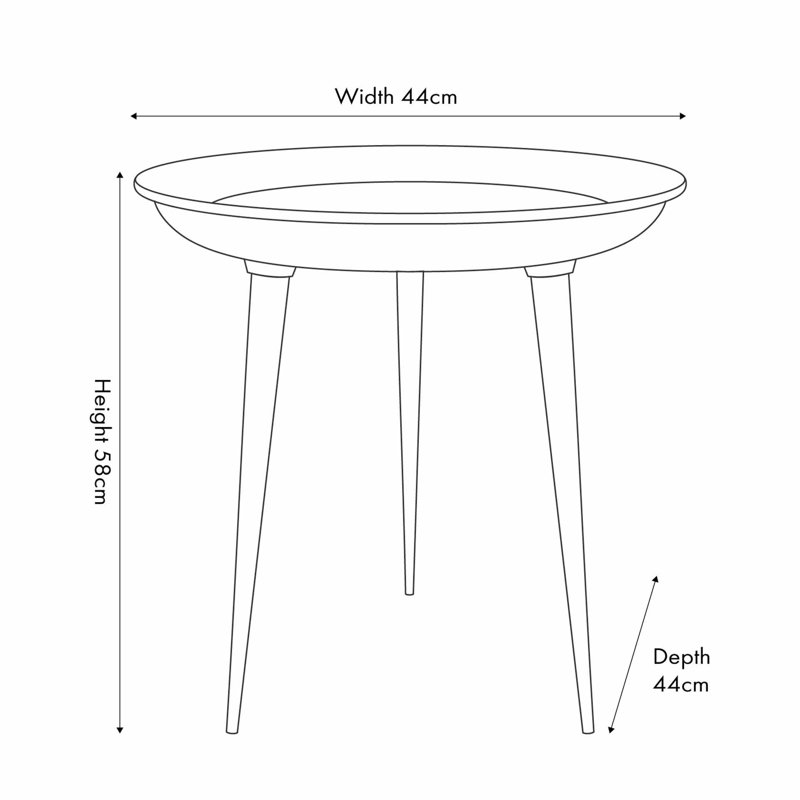 Seline End Table, Black