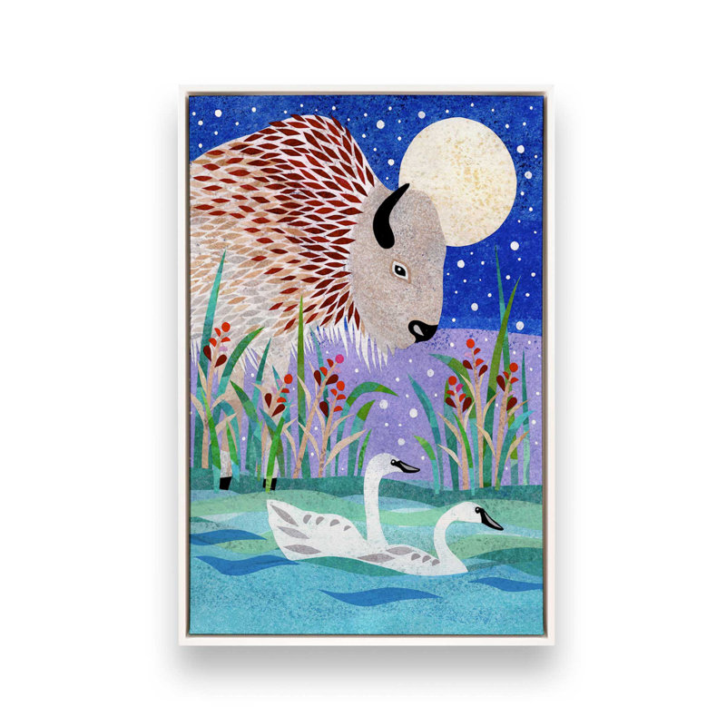 «Wilderness Collage VI» par Kim Conway, reproduction d'art sur toile, H 18 po x l 12 po, Blanc