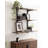 Atwood Mango Wood Three-Tier Adjustable Wall Shelf