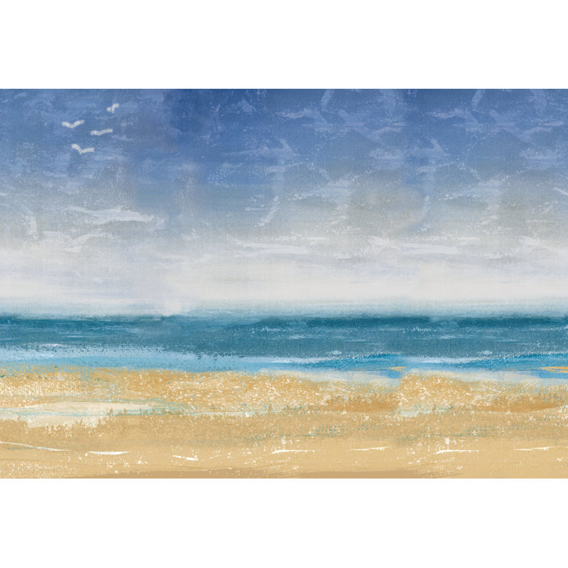 Abstract Beach - Wrapped Canvas Painting, 20cm H x 30cm W