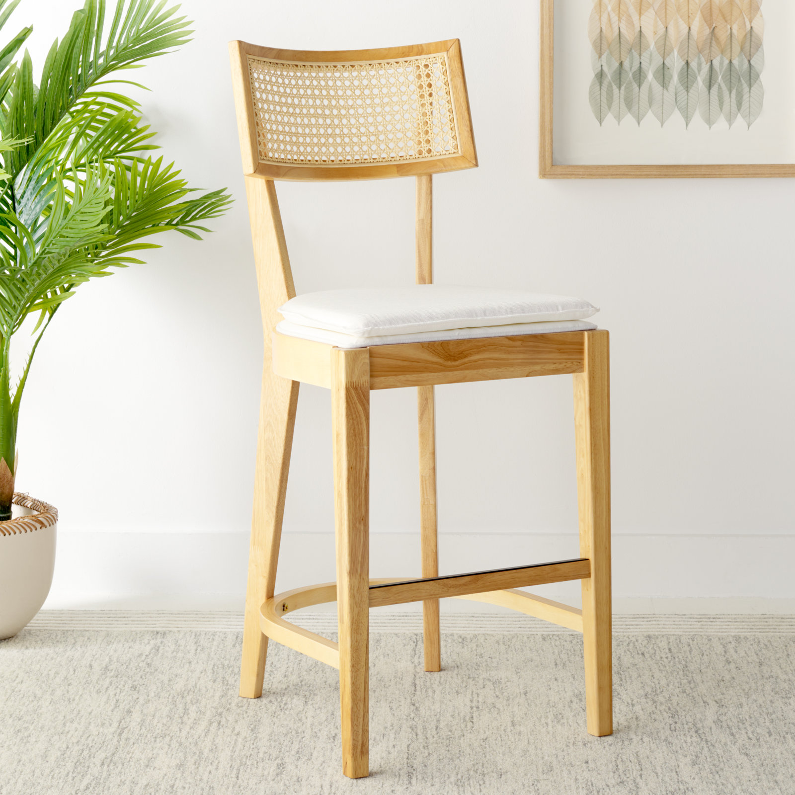Tarrington Bar Stool, Natural, Counter Stool (26.6" Seat Height)