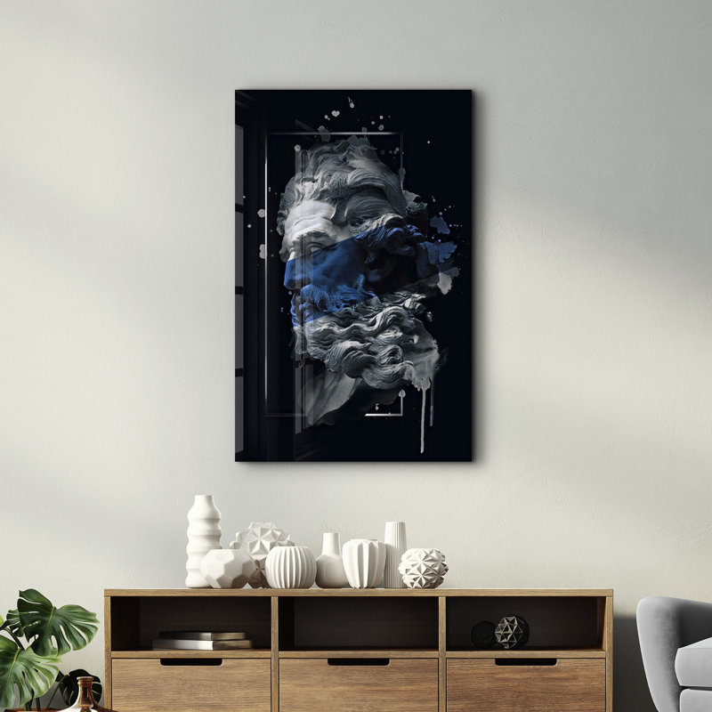Élégante peinture murale en verre trempé de 13,8 po x 21,7 po | 100% verre trempé, épaisseur: 0,16 pouce | Imprimé UV pour des couleurs éclatantes | Parfait pour la décoration intérieure, le salon et les espaces de bureau