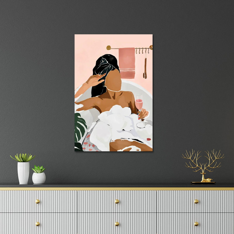 Détendez-vous, impression sur verre acrylique, H 32 po x l 24 po x P 0,25 po