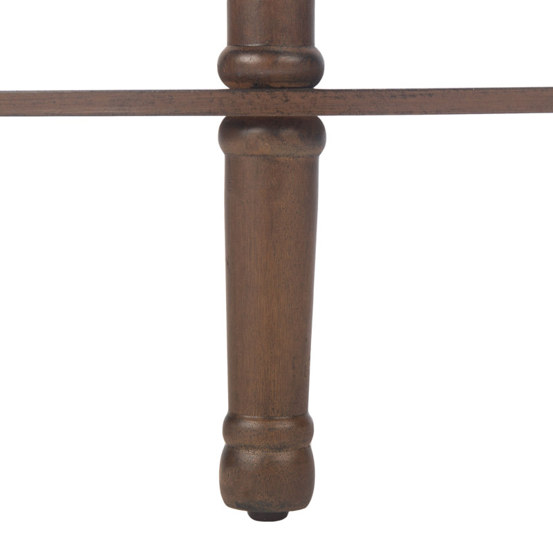Modern Gaston 28'' Half-Round Console Table – Elegant Solid Wood with Space-Saving Design for Home, Brown