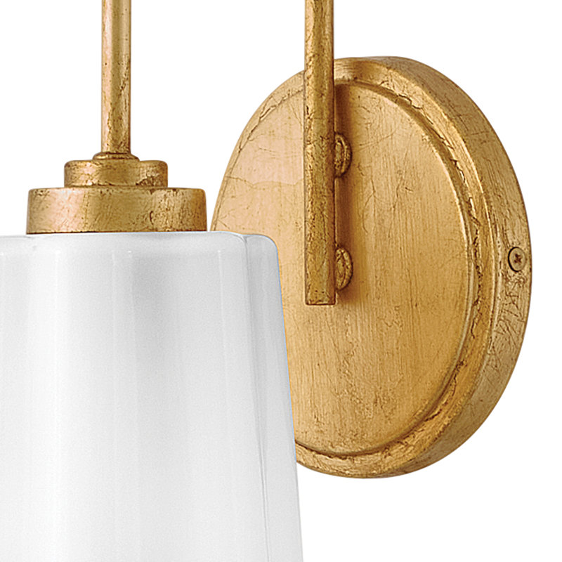 Honey Medium Single Light Bath Vanity Wall Sconce with Cased Opal Glass