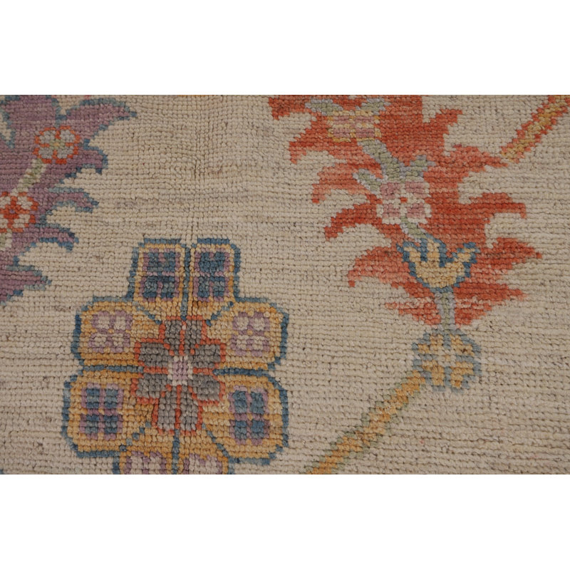 Vegetable Dye Oushak Turkish Area Rug 8