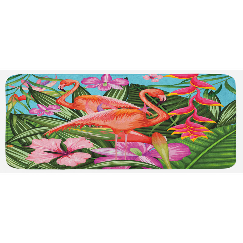 Tapis de cuisine flamant rose