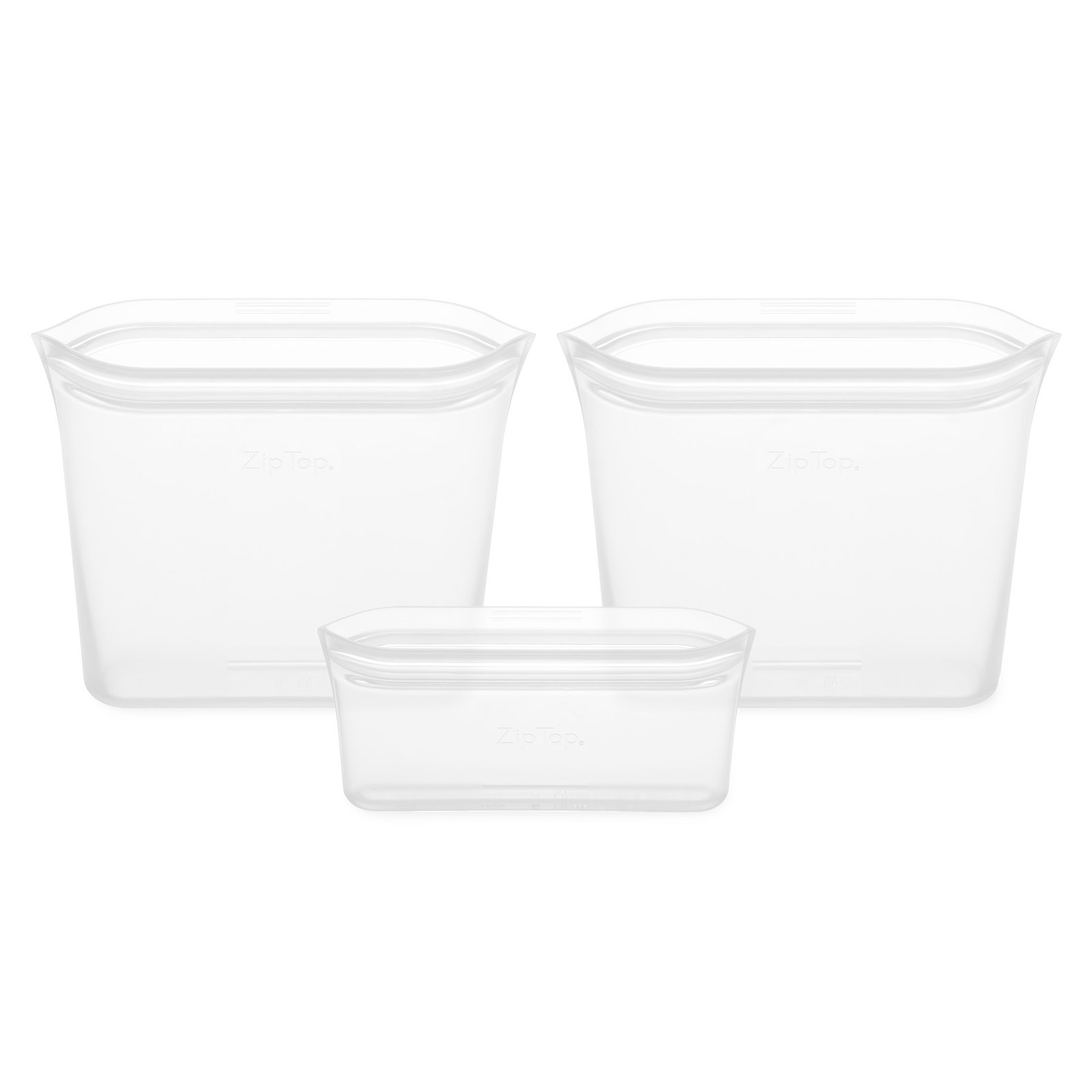 Zip Top Bag Food Storage Container Set, Frost