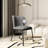 18.8'' H Tufted Fabric Upholstered Metal Side Chair-330051805