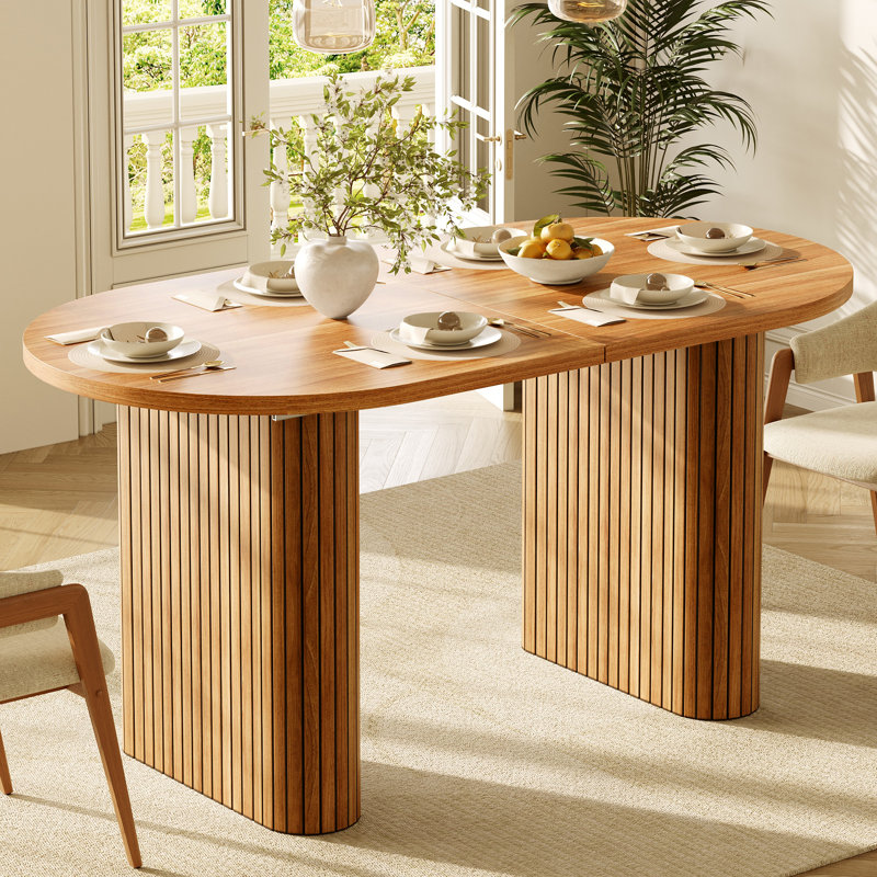 Dining Table, Brown Wood/Brown