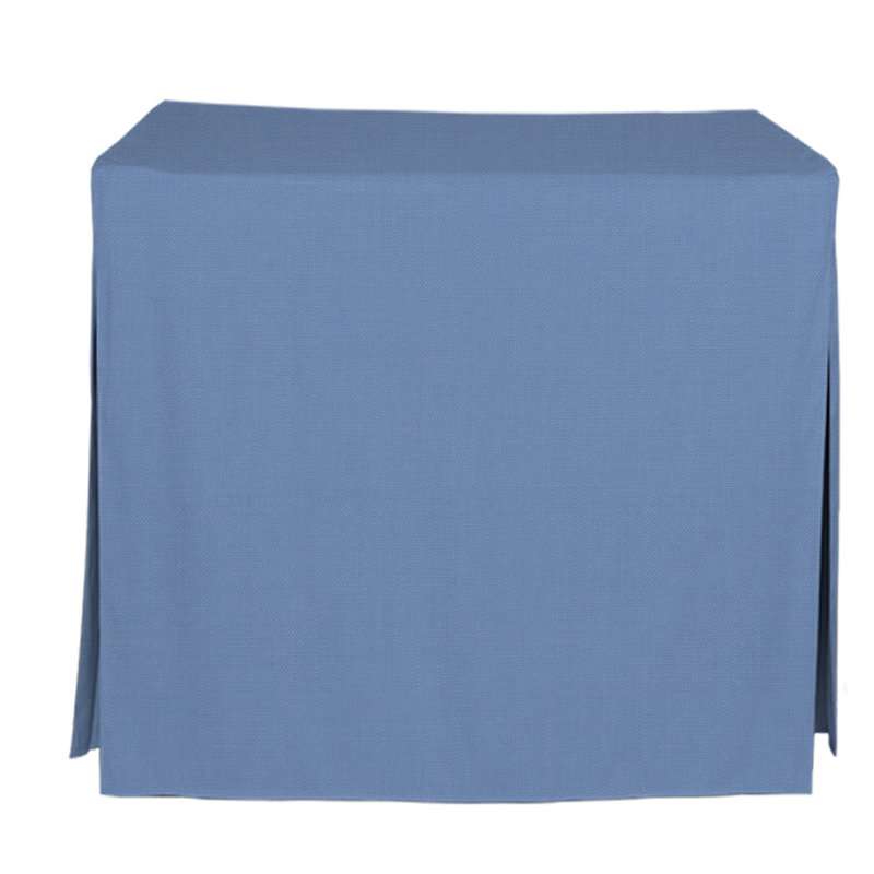 Tablevogue 34-Inch Square Table Cover, Blue Chambray