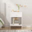 Table de chevet Modern Wave avec rangement double et structure en bois massif