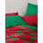 Christmas-Themed Ranforce Quilt Cover Set, 100% Cotton, Green & Red | Duvet Cover 55.1 x 78.7 inches, Pillowcase 23.6 x 23.6 inches | Reactive Printing, Machine Washable, Button Closure Design | Festive Holiday Home Decor-112709243
