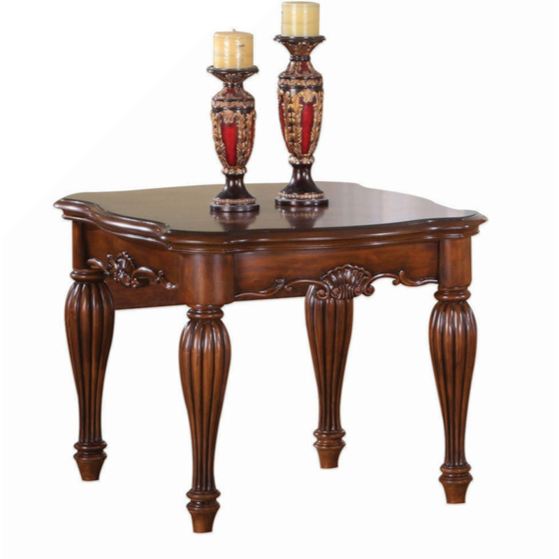 End Table With Turned Fluted Leg