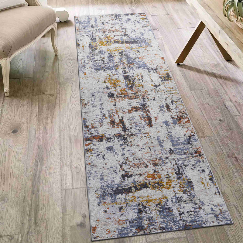 Collection Abstract Runner Rug, Runner 2'2" x 8'