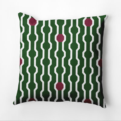 Nuts And Bolts Geometric Reversible Throw Pillow