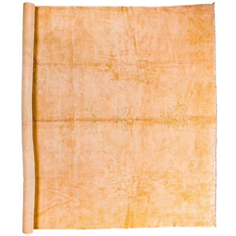 Tapis de style rétro blanc vieilli 9 x 11 beige Anatolian