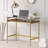 Glass Top Metal Base Writing Desk-94553997