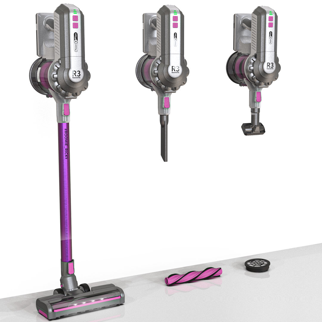 ROOMIE TEC Ricky Cordless Stick Vacuum Cleaner, 23 KPA Suction, Up to 43 Min Battery with LED lights RoomieTEC