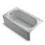 Memoirs® 60" x 32" Alcove/Tile in Soaking Cast Iron Bathtub-10978206