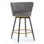 Ensemble de 2 tabourets de bar à hauteur de comptoir, pivotant à 360 °, revêtu de velours pour plus de confort et de style-983447325