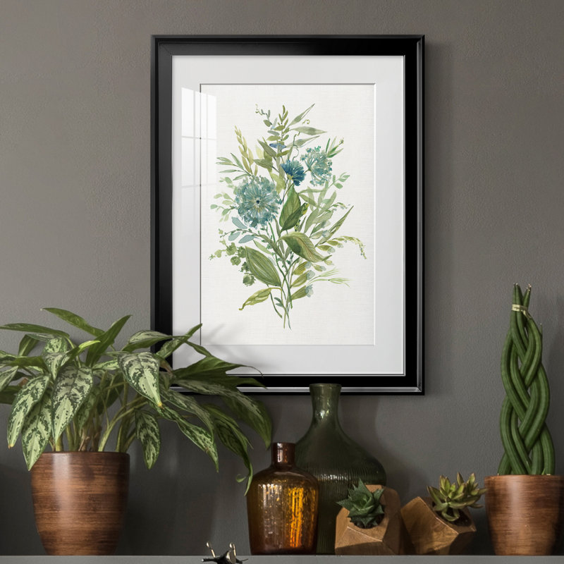 Greenery II - Peinture sur toile encadrée, Noir, H 22,5 po x l 30,5 po x P 1,5 po