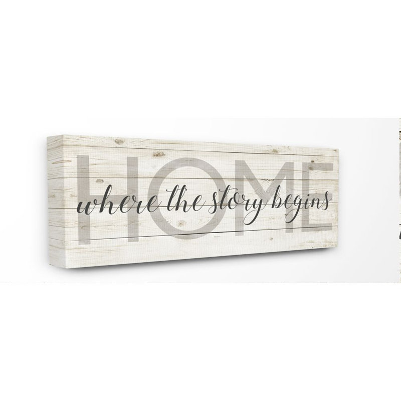 «Story Begins» par Anna Quach - reproduction d'art texturée, Toile tendue, H 10 po x l 24 po x P 1,5 po